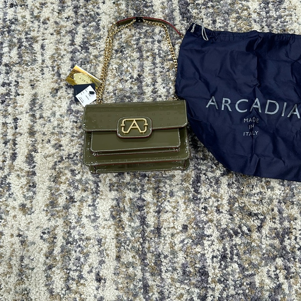 Arcadia vegetable color - NWT - patent leather bag
